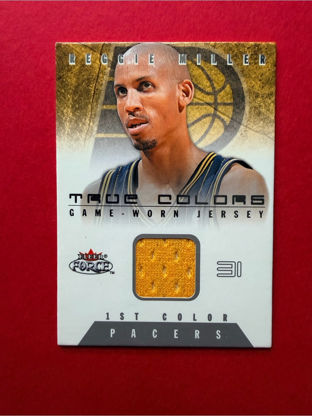 2001 Fleer Force Reggie Miller True Colors Jersey 097/400 Indiana Pacers